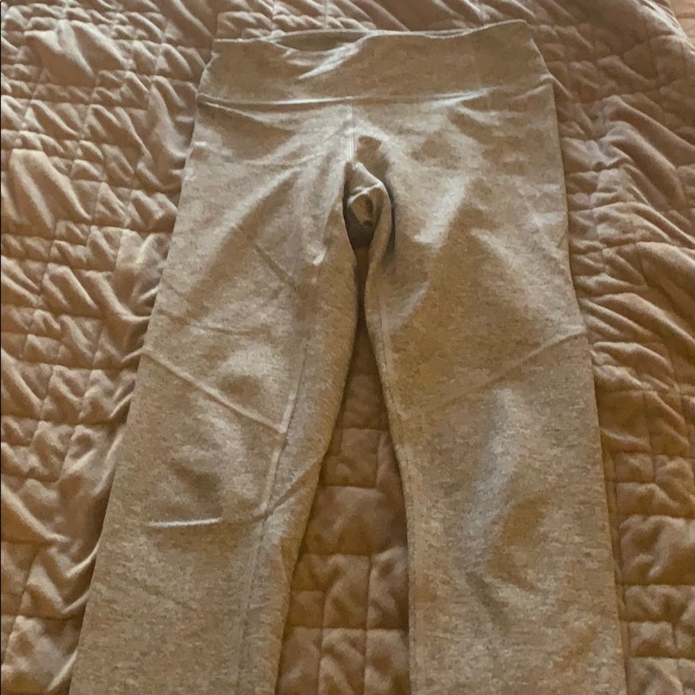 Outdoor Voices heather gray full length leggings